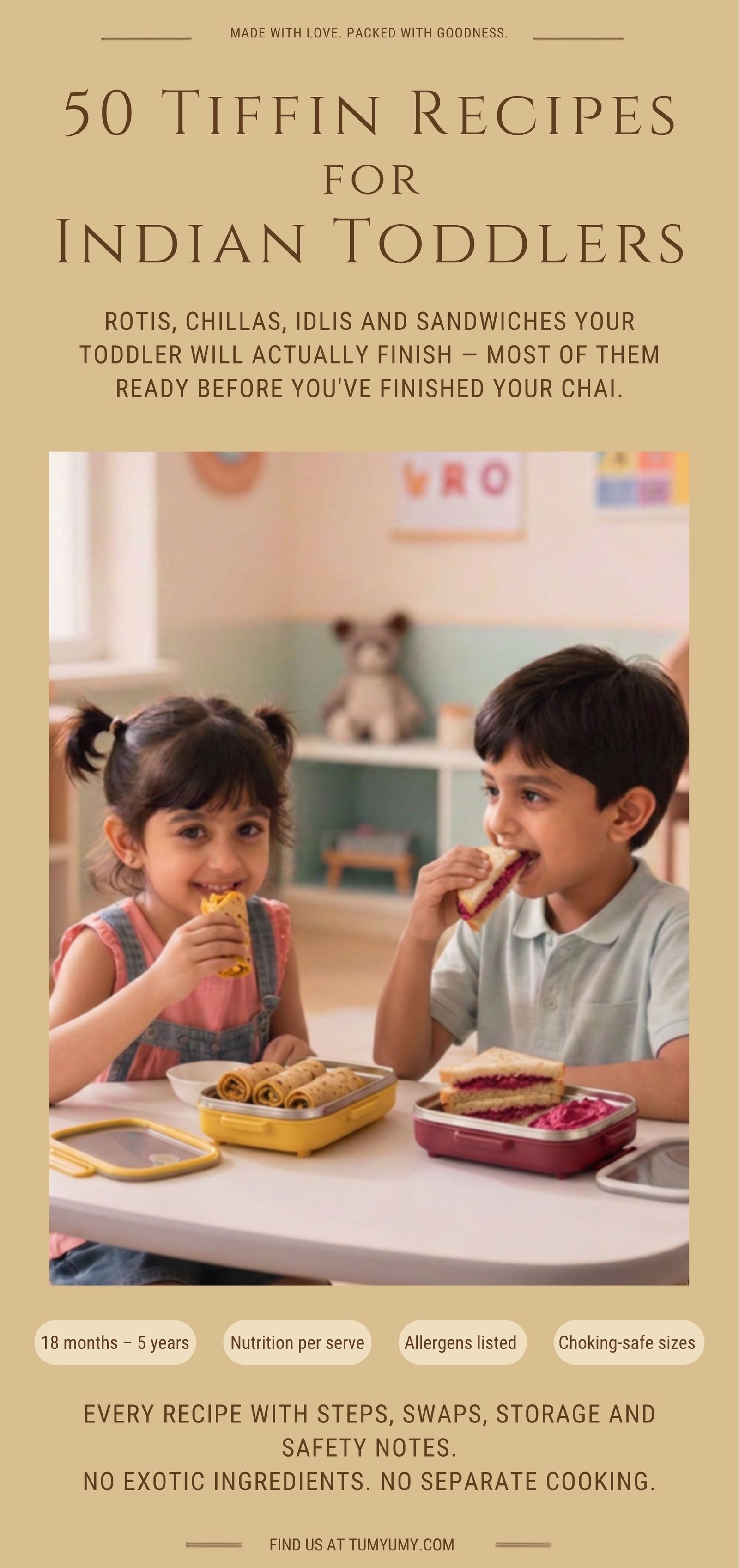 Cover of 50 Indian Toddler Tiffin Recipes